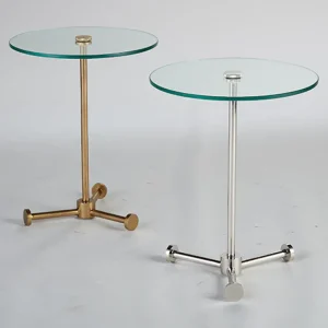 New Lab Accent Table Nickel Tables