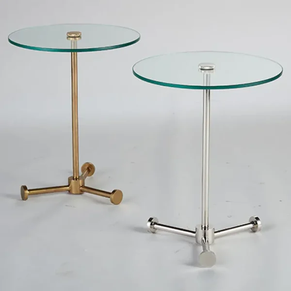 New Lab Accent Table Nickel Tables